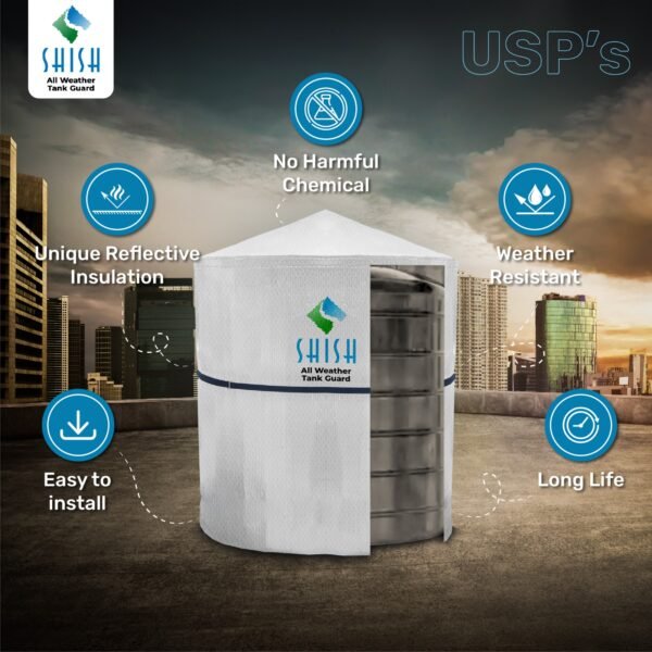 Dyna Shish Water Tank Insulation Cover – 3 Layer Thermal Jacket for Hot & Cold Protection - Image 4