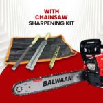 Balwaan BS‑280 Supremo Chainsaw | 62 cc 2‑Stroke Engine, 18″ Guide Bar, Free Sharpening Kit & 2T Oil - Image 7