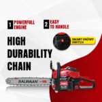 Balwaan BS‑680 Ultimate Chainsaw | 68 cc 2-Stroke Engine, 18″ Guide Bar, Free Sharpening Kit & 2T Oil - Image 6