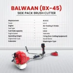 Balwaan BX‑45 Side Pack Brush Cutter (45cc, 2-Stroke Engine, Heavy-Duty Agricultural Use) - Image 3
