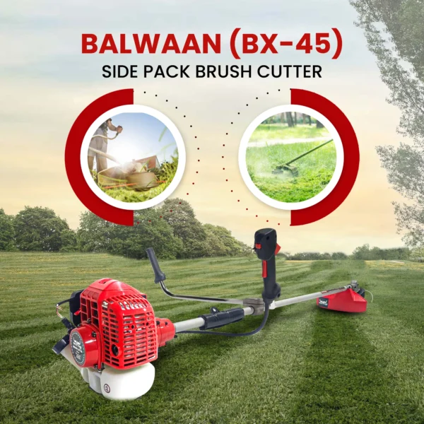 Balwaan BX‑45 Side Pack Brush Cutter (45cc, 2-Stroke Engine, Heavy-Duty Agricultural Use) - Image 5