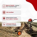 Balwaan Trolley Earth Auger 63cc ( 8" / 12" / 8+12 Inch Bit Optional, 2-Stroke Petrol Engine) – Heavy Duty Auger Machine for Farming, Fencing & Plantation - Image 5
