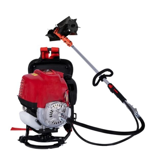 Balwaan BX‑35ST Side-Pack Brush Cutter with Tiller Attachment (35 cc, 2‑Stroke Engine, Dual-Function: Grass Cutting & Soil Tilling) - Image 2