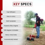 Balwaan BX‑35ST Side-Pack Brush Cutter with Tiller Attachment (35 cc, 2‑Stroke Engine, Dual-Function: Grass Cutting & Soil Tilling) - Image 5