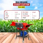 Balwaan CH-300 Chaff Cutter with 3HP Motor (600 kg/hr Output, 4‑Blade Cutter,2800 RPM, Compact Design for Small Dairy Farms)  - Image 3