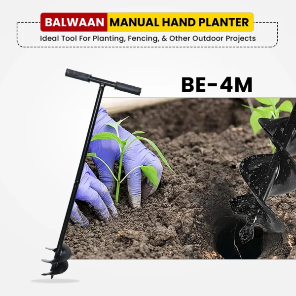 Balwaan BE‑4M Manual Earth Auger (4 Inch, Hand-Operated Hole Digger for Farming & Gardening) - Image 7