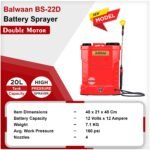 Balwaan BS‑22D | Double Motor Battery Sprayer |12x12 Battery, High Pressure up to 20 ft, 20L Knapsack Spray Pump - Image 5