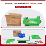 Balwaan CT‑600 Corn Thresher with Motor (Double-Roller, 1.3 HP, 1500 kg/hr Capacity) – Available in Red & Green - Image 3