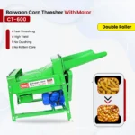 Balwaan CT‑600 Corn Thresher with Motor (Double-Roller, 1.3 HP, 1500 kg/hr Capacity) – Available in Red & Green - Image 4