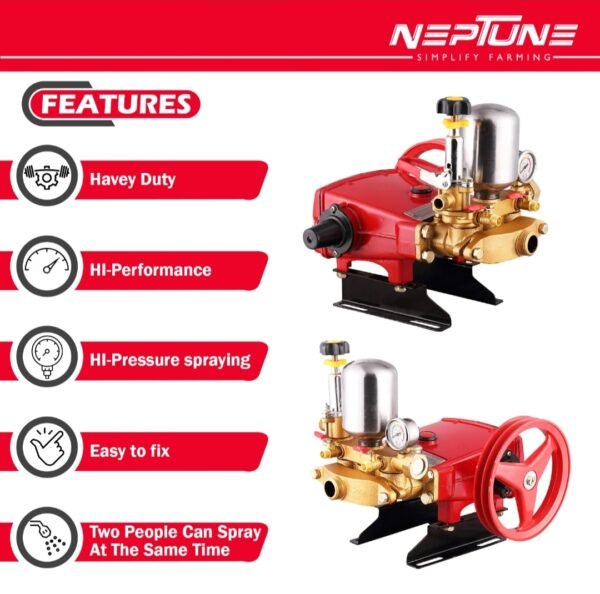 Neptune HTP Tractor Mounted Sprayer – Silver, Gold & Gold Plus (High Pressure Triplex Cylinder Pump for Agriculture, Tractor PTO Operated) - Image 5