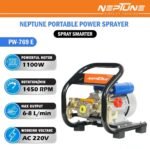 Neptune 1100W Electric Portable Power Sprayer (Brass High-Pressure Pump, Spray Gun, Hose – for Farming, Gardening & Vehicle Cleaning) - Image 6