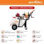 Neptune PS‑50 Portable Trolley Power Sprayer (26 cc 2‑Stroke Petrol Engine, 50 L Tank, 6–8 L/min Flow) - Image 3