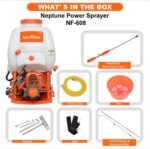 Neptune NF‑608 2-Stroke Knapsack Power Sprayer (26cc Petrol Engine, Brass Pump, 16L Tank, 200 PSI High Pressure) - Image 6