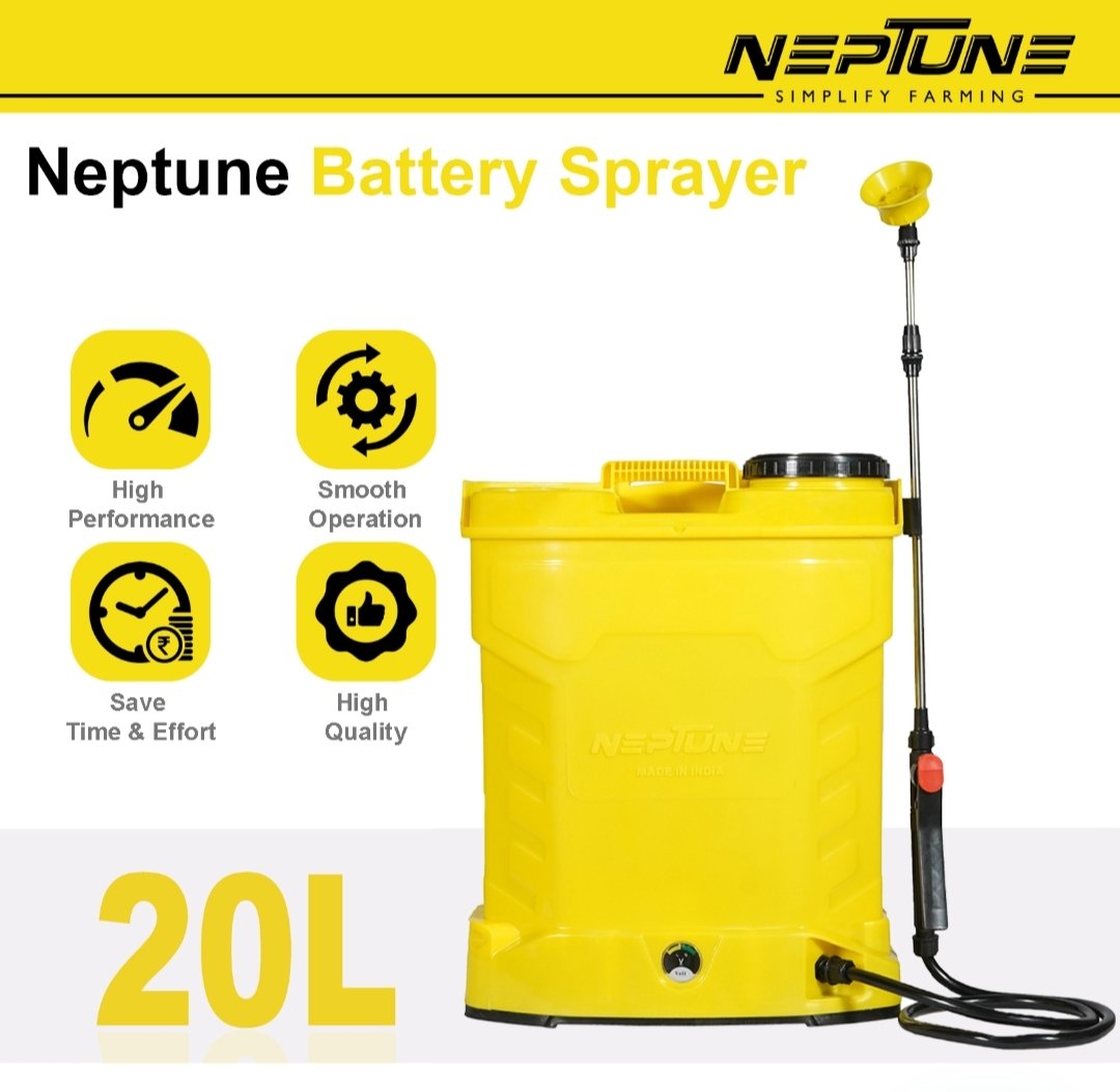 Oplus_16777216 Neptune CK-12 Knapsack Battery Sprayer – 12V 8Ah | 20L Tank | High-Pressure Knapsack Sprayer Pump - Image 3