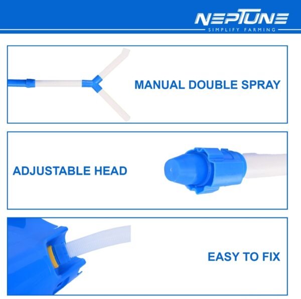 Neptune Backpack Double‑Head Manual Fertilizer Dispenser (20 L Tank, Ergonomic Design) - Image 6