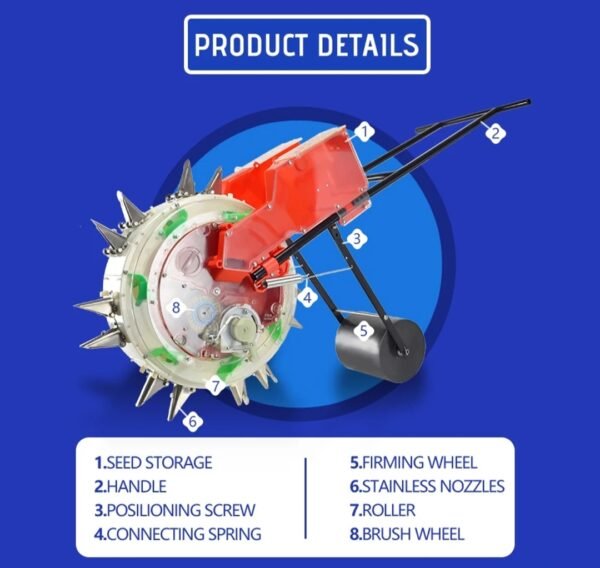 Neptune MS‑14T 14‑Teeth Manual Seeder (Hand‑Operated Roller Seeder for Precise Single‑Row Planting) - Image 8
