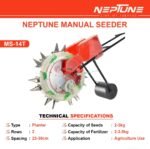 Neptune MS‑14T 14‑Teeth Manual Seeder (Hand‑Operated Roller Seeder for Precise Single‑Row Planting) - Image 2