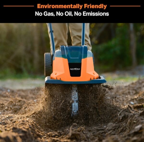 Neptune NC-40B Cordless Electric Garden Tiller Cultivator (11-Inch, 2x20V Lithium Battery, 4Ah, with Charger) – Ideal for Soil Loosening & Garden Beds - Image 7
