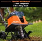 Neptune NC-40B Cordless Electric Garden Tiller Cultivator (11-Inch, 2x20V Lithium Battery, 4Ah, with Charger) – Ideal for Soil Loosening & Garden Beds - Image 9