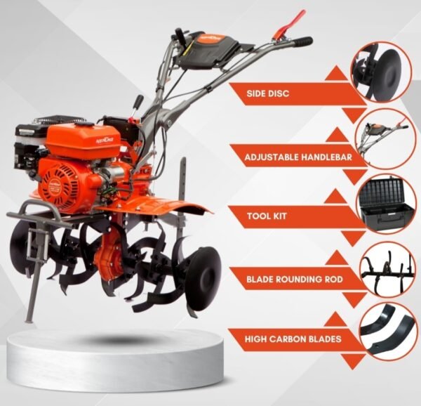 Neptune NWP‑170 Petrol Power Weeder (5 HP, 2‑Forward + 1‑Reverse, 92 cm Cultivation Width) - Image 4