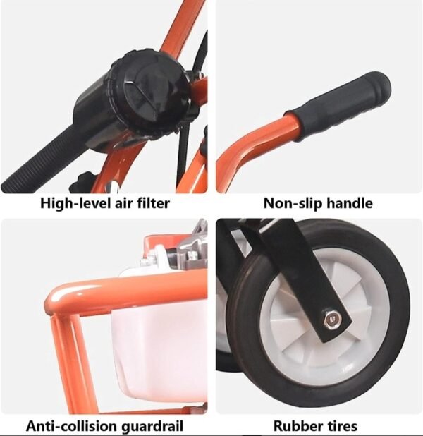 Neptune NC‑62 62 cc 2‑Stroke Petrol Mini Power Tiller (40 cm Width • 10–12 cm Depth • 3 HP) - Image 4