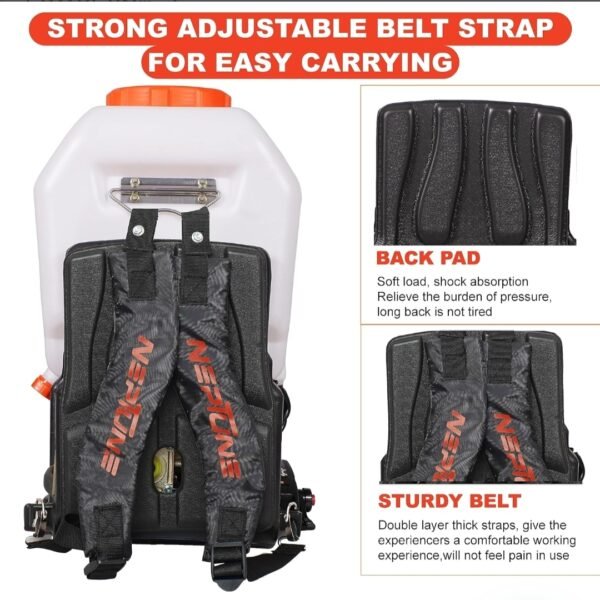 Neptune NF‑967 4-Stroke Knapsack Power Sprayer (31 cc Petrol Engine, Brass Pump, 25 L Tank, 200 PSI High Pressure) - Image 5
