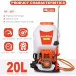 Neptune NF‑967 4-Stroke Knapsack Power Sprayer (31 cc Petrol Engine, Brass Pump, 25 L Tank, 200 PSI High Pressure) - Image 2
