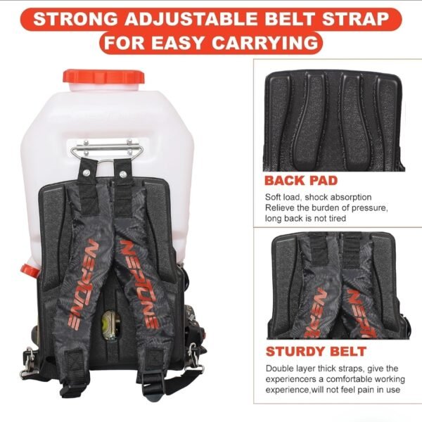 Neptune VN‑900 4-Stroke Knapsack Power Sprayer (35cc Petrol Engine, Brass Pump, 50 PSI, High Pressure) - Image 4