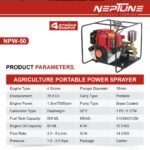 Neptune NPW‑50 4‑Stroke Power Sprayer (35 cc | 1 HP | Brass Pump | Dual Discharge) - Image 6