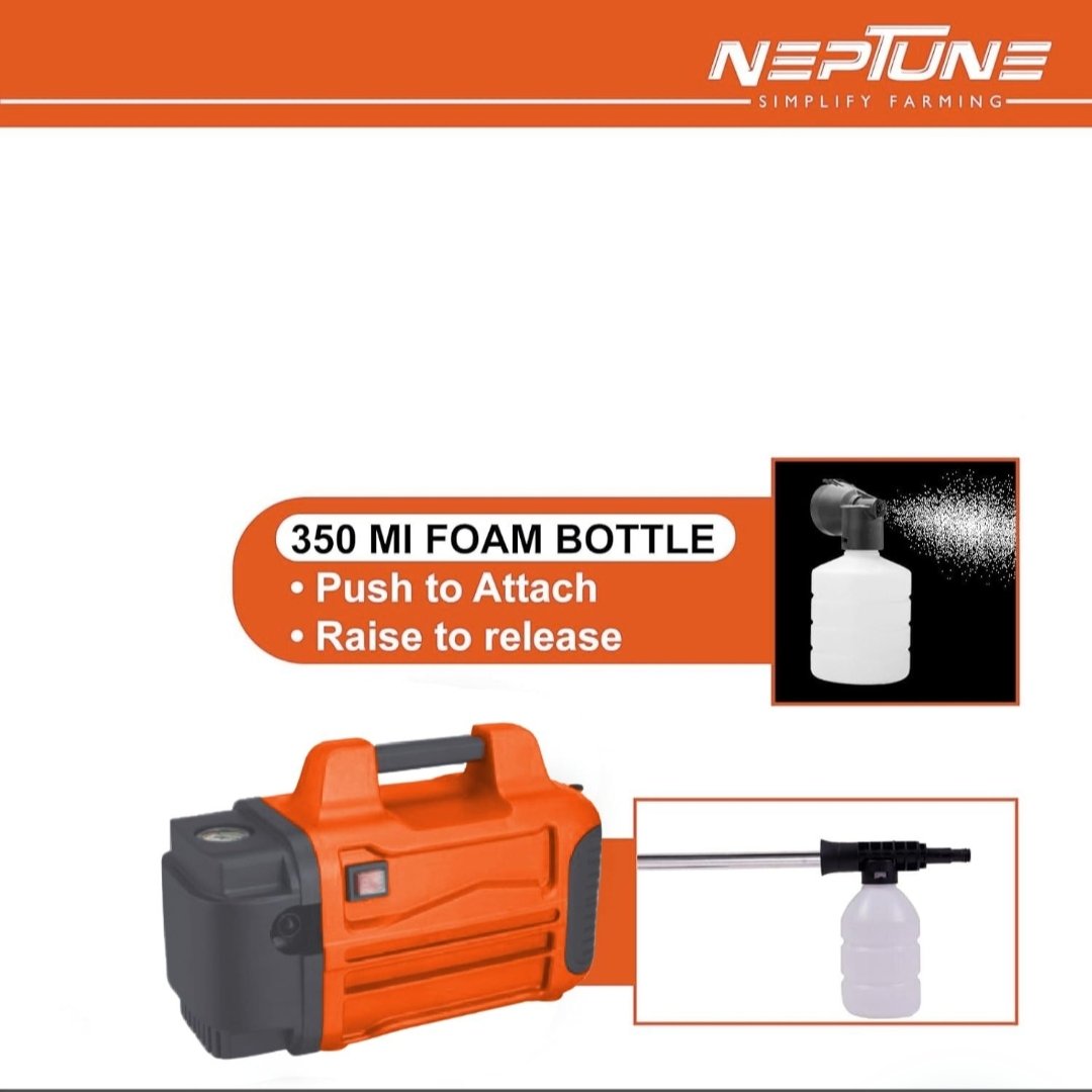 Oplus_16777216 Neptune High Pressure Car Washer NPW‑1000FX (2000 W Motor, 140 Bar Pressure, 12 L/min Flow, 6 m Hose, Angle‑Adjustable Nozzle) - Image 3