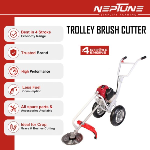 Neptune BC‑360 35cc 4‑Stroke Side-Pack Brush Cutter (Petrol Engine, Loop Handle, Heavy-Duty) - Image 7