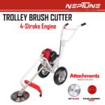 Neptune BC‑360 35cc 4‑Stroke Side-Pack Brush Cutter (Petrol Engine, Loop Handle, Heavy-Duty) - Image 6