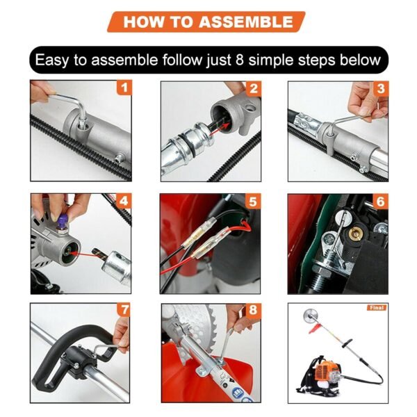 Neptune 52cc Backpack Petrol Brush Cutter (2‑Stroke Engine, Loop Handle, Heavy-Duty) - Image 6