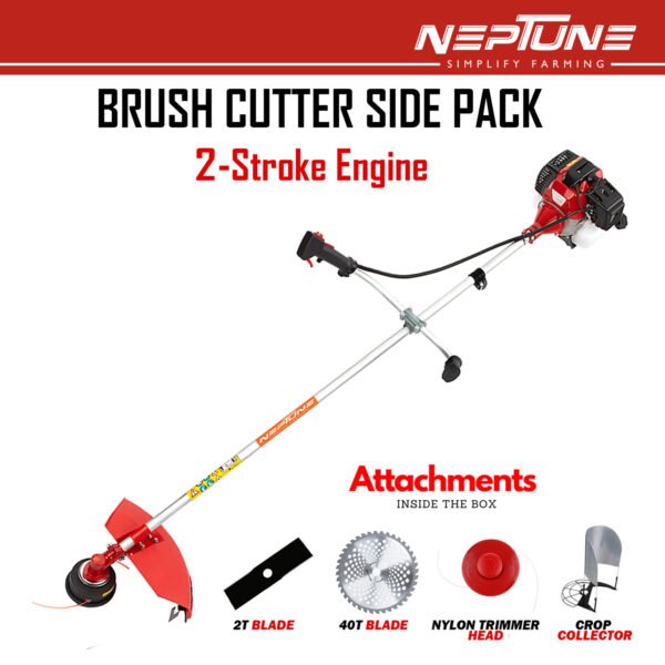 Neptune BC‑520 52cc Side-Pack Petrol Brush Cutter (2‑Stroke Engine, Loop Handle, Heavy-Duty Performance) - Image 3