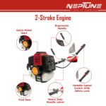 Neptune BC‑520 52cc Side-Pack Petrol Brush Cutter (2‑Stroke Engine, Loop Handle, Heavy-Duty Performance) - Image 2