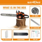 Neptune CS‑62 Heavy-Duty 62cc Petrol Chainsaw (2-Stroke, 22″ Guide Bar, Professional Wood Cutter) - Image 6
