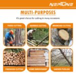 Neptune CS‑62 Heavy-Duty 62cc Petrol Chainsaw (2-Stroke, 22″ Guide Bar, Professional Wood Cutter) - Image 7