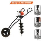 Neptune AG‑62T Trolley Earth Auger (63cc 2‑Stroke Petrol Engine, 12″ Drill Bit, Single‑Person Operated) - Image 4