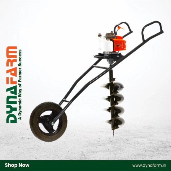 Neptune AG‑62T Trolley Earth Auger (63cc 2‑Stroke Petrol Engine, 12″ Drill Bit, Single‑Person Operated) - Image 1