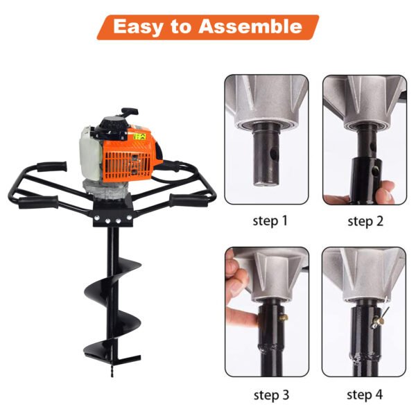 Neptune AG‑63 Double‑Person Petrol Earth Auger (63cc 2‑Stroke Engine, 10″ Drill Bit) - Image 8