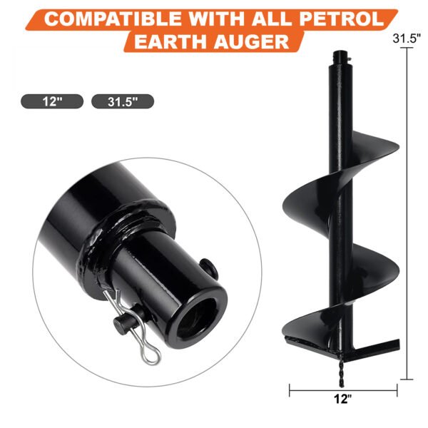 Neptune AG‑63 Double‑Person Petrol Earth Auger (63cc 2‑Stroke Engine, 10″ Drill Bit) - Image 4