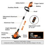 Neptune GT‑20 2‑in‑1 Cordless Grass Trimmer & Brush Cutter (2000 mAh Li‑ion, 26 cm Cutting, Telescopic Handle) - Image 3