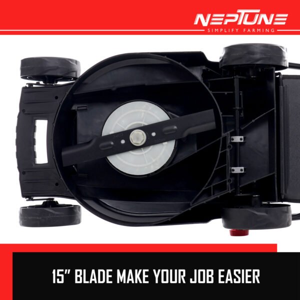 Neptune HG‑1600 Electric Lawn Mower (1600 W Single‑Phase Motor, 15″ Steel Blade, 50 L Grass Box) - Image 6