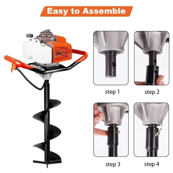 Neptune AG‑63 63cc Single-Person Petrol Earth Auger (2‑Stroke Engine, 8″ Drill Bit) - Image 4