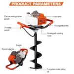 Neptune AG‑63 63cc Single-Person Petrol Earth Auger (2‑Stroke Engine, 8″ Drill Bit) - Image 2