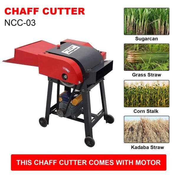 Neptune Portable Chaff Cutter Machine (3 HP Copper Motor, 400–600 kg/hr Capacity, Heavy-Duty) - Image 3