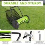 Neptune 16.5″ Manual Reel Lawn Mower (Adjustable Push Reel, 4-Blade Cutting, Lightweight Design) - Image 5