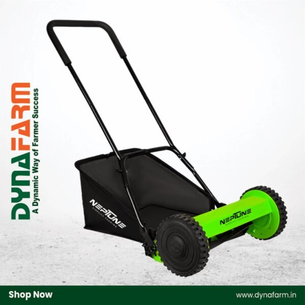 Neptune 16.5″ Manual Reel Lawn Mower (Adjustable Push Reel, 4-Blade Cutting, Lightweight Design) - Image 1
