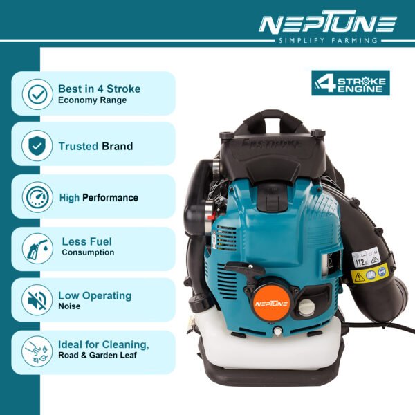 Neptune BPK‑76 4‑Stroke Backpack Leaf Blower (75.6 cc Engine, 3.8 HP, 526 CFM Air Volume) - Image 6