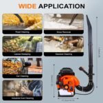Neptune 63cc Backpack Petrol Leaf Blower (2‑Stroke Engine, Air Volume ~0.3 m³/s, High Velocity, Backpack Design) - Image 6